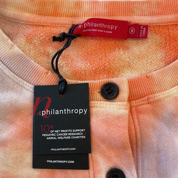 N.Philanthropy Harleen cropped tie-dye sweatshirt Size Medium NWT - Picture 17 of 17